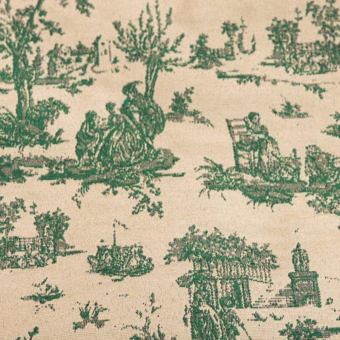 Toile de Jouy Gobelin Verde – zware stof voor designmeubels, Antiek en Kunst, Antiek | Tapijten, Tafelkleden en Textiel