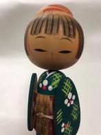 Sculpture, Traditional craft kokeshi dolls - 21 cm - Bois