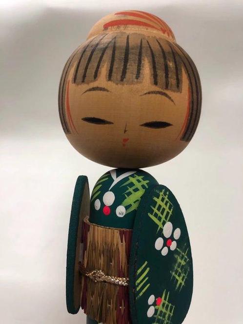 Sculpture, Traditional craft kokeshi dolls - 21 cm - Bois, Antiek en Kunst, Curiosa en Brocante