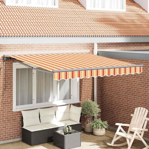 vidaXL Elektrische Uittrekbare Luifel Geel en Oranje 300x250, Tuin en Terras, Zonneschermen, Nieuw, Verzenden