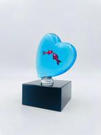 Guidotti - sculptuur, Cuore con pesci - 7 cm - Murano-glas -
