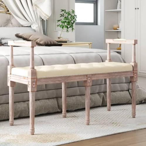 vidaXL Bankje 110x40x70 cm linnen, Huis en Inrichting, Overige Huis en Inrichting, Nieuw, Verzenden