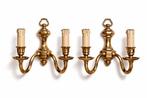 Wandlamp (2) - massief messing polijsten - Klassieke