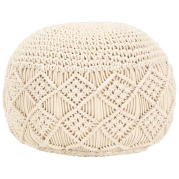 vidaXL Poef macramé handgemaakt 45x30 cm katoen, Verzenden