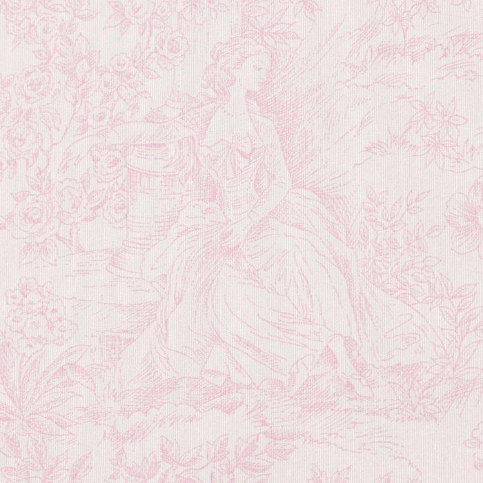 Tessuto Toile de Jouy roze – 2,8 x 2,5 m - Meubelstof - 2.5, Antiek en Kunst, Antiek | Tapijten, Tafelkleden en Textiel