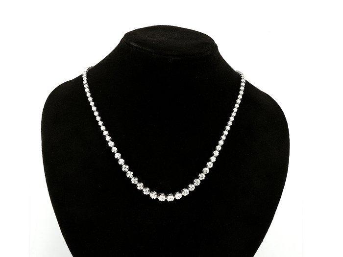 Halsketting - 14 karaat Witgoud - 7.65ct. tw. Diamant, Bijoux, Sacs & Beauté, Colliers