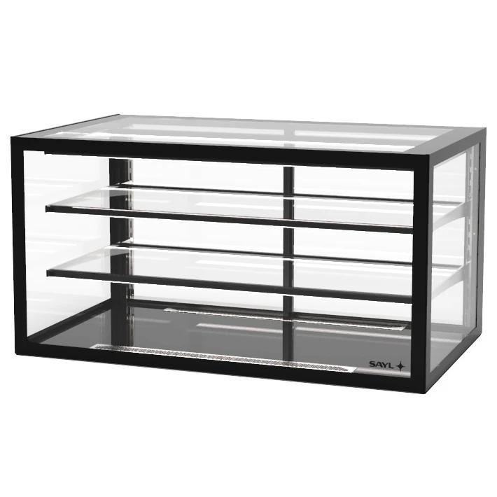 Neutrale Vitrine | INTEGRA | Zwart | 3 Niveaus |, Zakelijke goederen, Horeca | Keukenapparatuur, Nieuw in verpakking, Verzenden