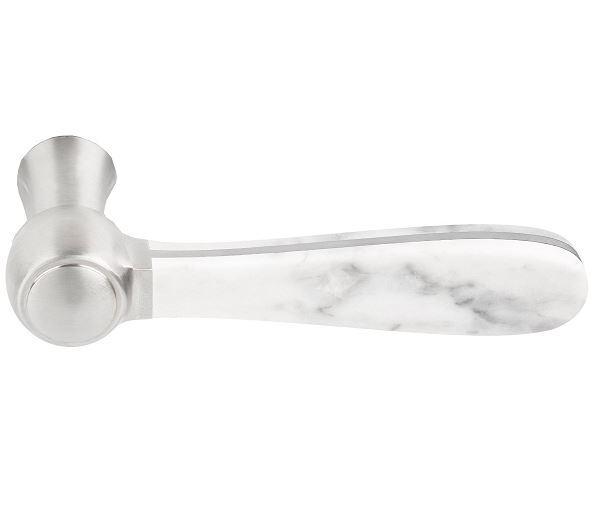 Deurklink BOSCO LZ100-ZR zonder rozet mat rvs/marmer, Doe-het-zelf en Bouw, Hang- en Sluitwerk, Klink of Kruk, Nieuw, Overige materialen