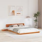 vidaXL Vloerbedframe met Nachtkastjes - Wax Bruin -, Huis en Inrichting, Slaapkamer | Bedden, Verzenden, Nieuw