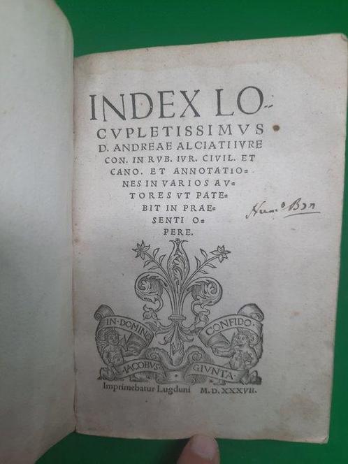 Alciati Andreae - Paradoxorum ad Pratum libri sex - 1537, Antiek en Kunst, Antiek | Boeken en Manuscripten