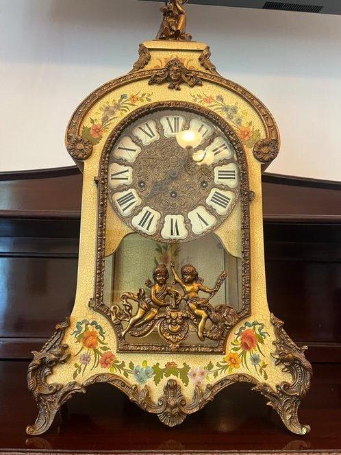 Pendule de cheminée - Bois - 1980-1990 - Style A.Boulle, Antiek en Kunst, Antiek | Klokken