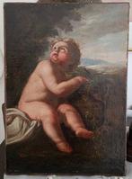 Italiaanse school (XVII) - Oil painting of a Putto in, Antiek en Kunst, Kunst | Schilderijen | Klassiek