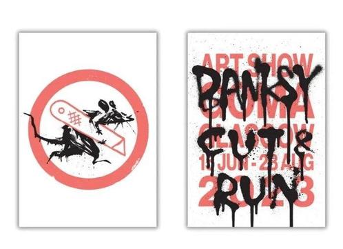 Banksy (1974) - Banksy Cut and Run, Antiek en Kunst, Kunst | Schilderijen | Modern