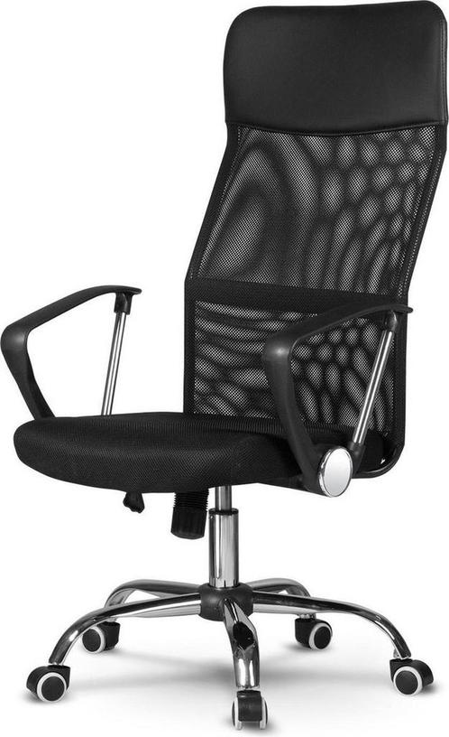 Bureaustoel zwart kunstleer ergonomisch verstelbaar, Maison & Meubles, Chaises de bureau, Enlèvement ou Envoi