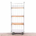 Vintage rolstelling / rolcontainer | Oud winkelrek| Industr