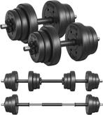 Dumbbells set - 2 x 10 kg - totaal 20 kg - zwart - metalen, Verzenden