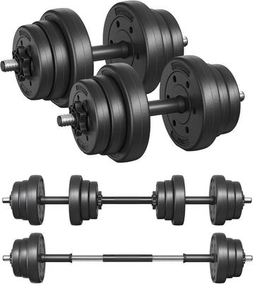 Dumbbells set - 2 x 10 kg - totaal 20 kg - zwart - metalen beschikbaar voor biedingen