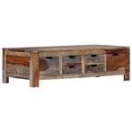 vidaXL Salontafel 100x50x30 cm massief sheeshamhout grijs, Huis en Inrichting, Tafels | Salontafels, Verzenden, Nieuw