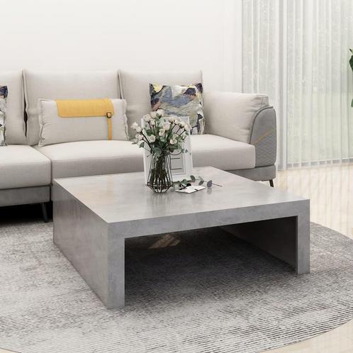 vidaXL Table basse gris béton 100x100x35 cm bois, Maison & Meubles, Tables | Tables de salon, Neuf, Envoi