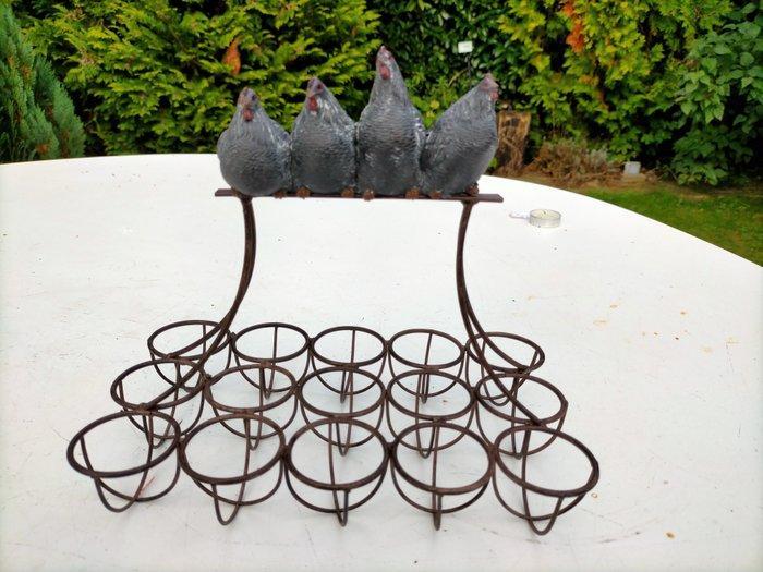 Eierhouder set - eieren houder - Metaal, Antiek en Kunst, Kunst | Designobjecten