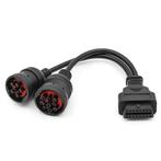 Universele 6-pins J1708 + 9-pins J1939 - 16-pins OBD2 Verloo, Verzenden, Nieuw