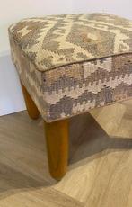 Afghaan Poef Kelim - Pouf - Bois, Laine