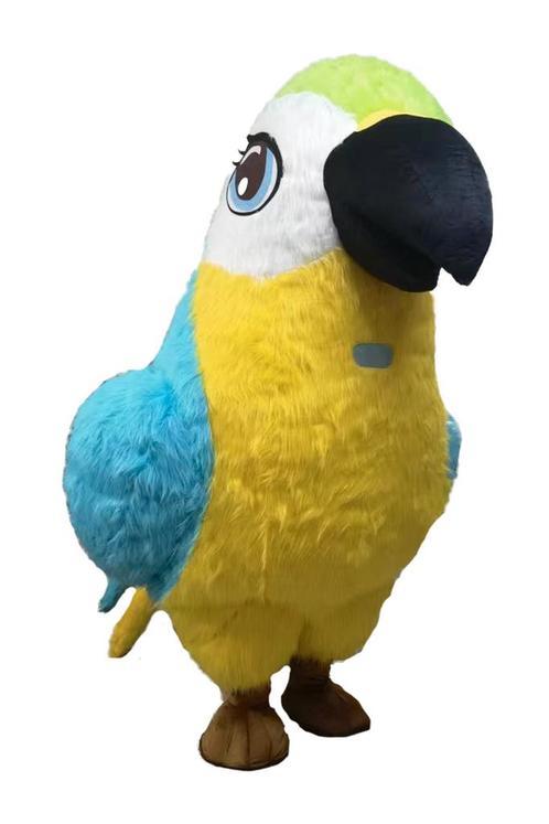 Mega Opblaasbare Mascotte Papegaai Blauw Geel 2.6 Meter Voge, Kleding | Heren, Carnavalskleding en Feestkleding, Nieuw, Ophalen of Verzenden