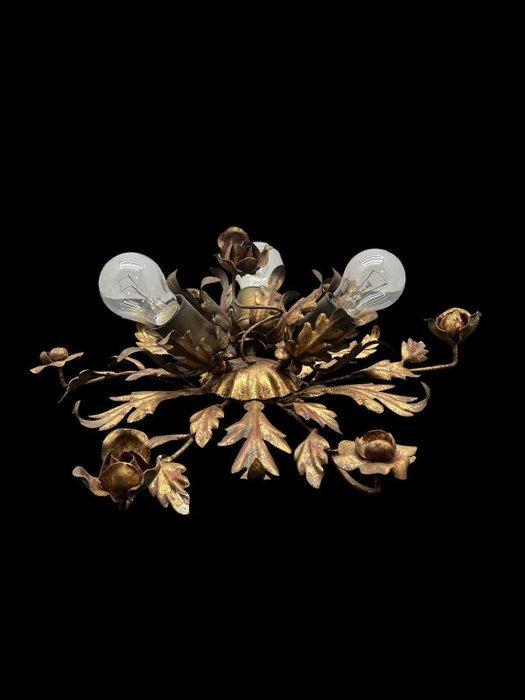Kroonluchter - Goudblad op smeedijzer., Huis en Inrichting, Overige Huis en Inrichting