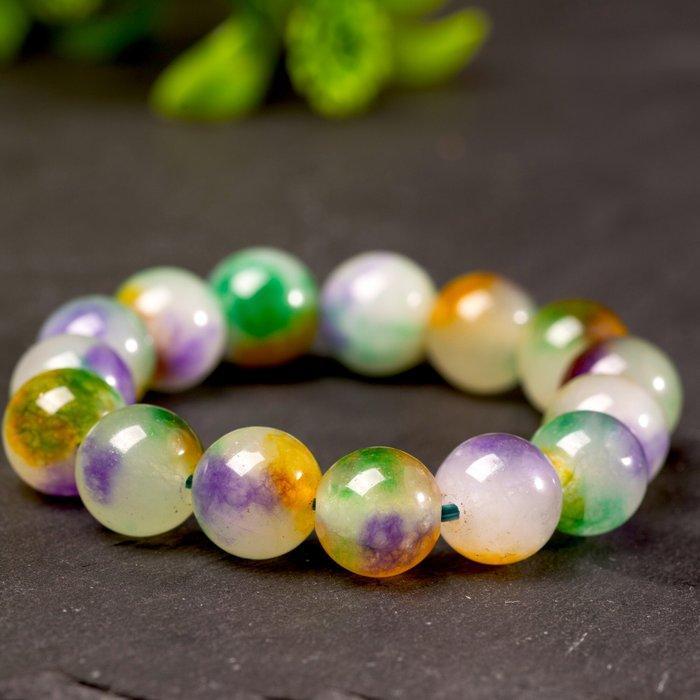 Bracciale Chakras 15 kralen 13 mm Gruppo serpentino armband, Verzamelen, Mineralen en Fossielen