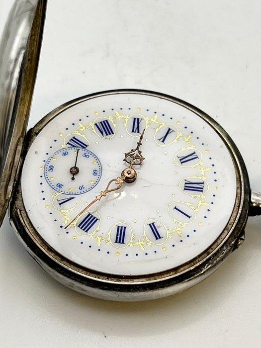 Victoria Cilindro Argento . Quadrante raro . 10 Rubis ., Handtassen en Accessoires, Horloges | Heren