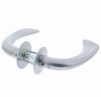 P+E Deurklink Erick op ronde rozet 8mm stift rvs geborsteld, Doe-het-zelf en Bouw, Nieuw, Overige materialen, Klink of Kruk