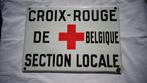 Croix-Rouge de Belgique Section Locale - Emaille plaat (1) -, Antiek en Kunst, Antiek | Wandborden en Tegels