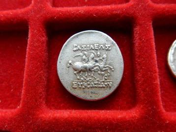 Royaume bactrien. Eukratides I Megas (c. 170-145 BC). Drachm