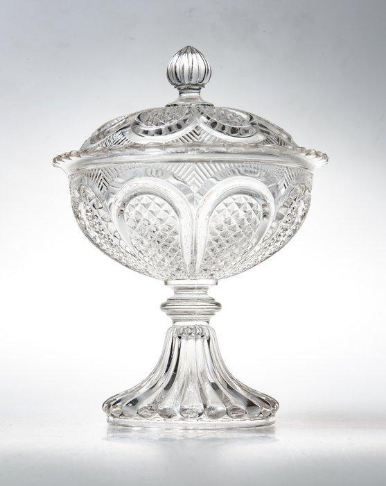 Val Saint Lambert - Schaal - persglas - Compotier Diamants, Antiek en Kunst, Kunst | Designobjecten