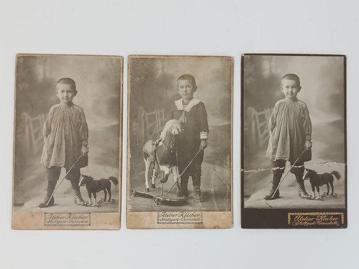 16x CdV Cabinet Children Babies Photographs 1880-1900 -, Audio, Tv en Foto, Fotocamera's Analoog