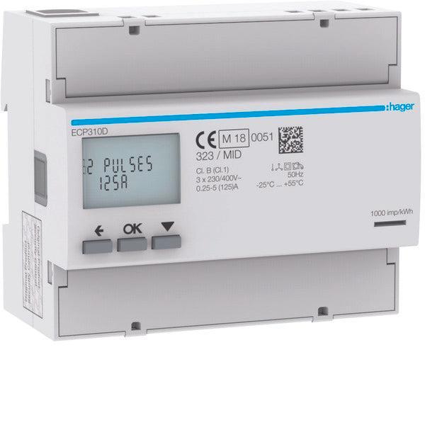 Hager Elektriciteitsmeter - ECP310D, Doe-het-zelf en Bouw, Elektriciteit en Kabels, Verzenden