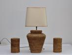 Tafellamp (3) - Rattan - Lamp en kandelaar