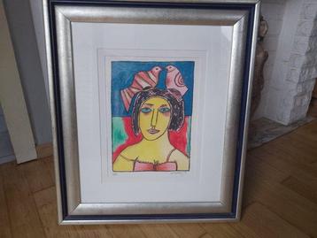 Corneille (1922-2010) - Femme aux oiseaux beschikbaar voor biedingen