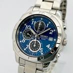 Seiko - Seiko Chronograph Blue Dial 50M - Zonder, Handtassen en Accessoires, Horloges | Heren, Nieuw