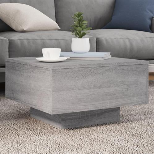 vidaXL Salontafel 55x55x31 cm bewerkt hout grijs sonoma, Huis en Inrichting, Tafels | Salontafels, Nieuw, Verzenden