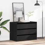 vidaXL Hoekkast met Lades Zwart Eiken 80x41x58 cm, Verzenden, Nieuw