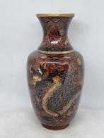 Vaas - Hout, Keramiek - China - Cloisonné draak (Zonder