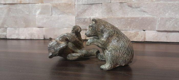 Pierre Chenet (XX-XXI) - sculptuur, Les Oursons joueurs -, Antiek en Kunst, Curiosa en Brocante