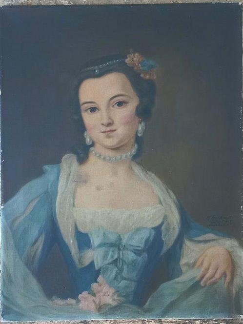 Alexander Gebhardt (1869-1958) - The Baroque Beauty, Antiek en Kunst, Kunst | Schilderijen | Klassiek