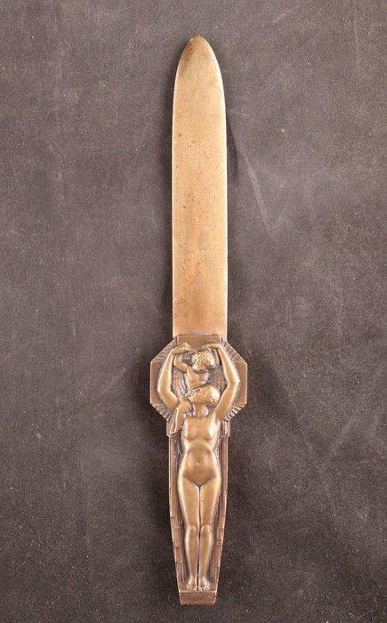 Art Deco - Lucien Bazor (1889-1974) - Couteau à papier -, Antiek en Kunst, Kunst | Designobjecten