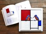 Jos Verheugen - Free after Mondrian, with Kingfishers (M794), Antiek en Kunst, Kunst | Schilderijen | Modern
