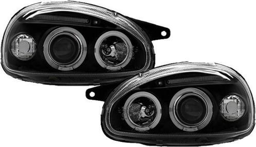 Koplampen Angel Eyes | Opel Corsa B 1993-2000 | zwart, Auto-onderdelen, Verlichting, Nieuw, Opel, Verzenden