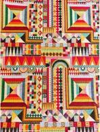 Pieza grande de tela gobelina de estampado étnico para, Antiquités & Art, Tapis & Textile
