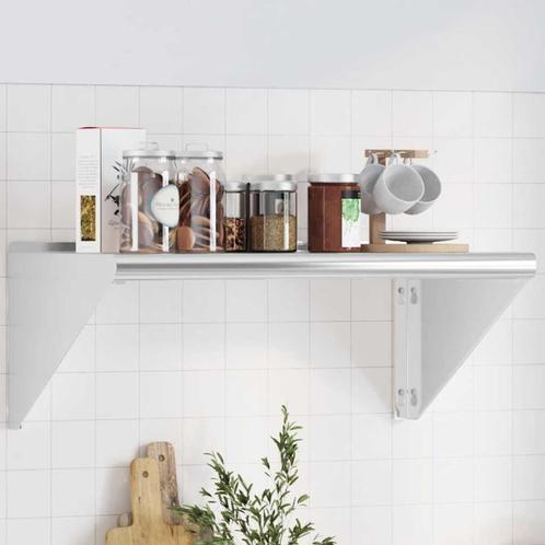 vidaXL Wandschap 75x45x31 cm roestvrijstaal zilverkleurig, Huis en Inrichting, Kasten | Wandmeubels, Nieuw, Verzenden