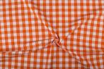 Boerenbont stof oranje 18mm geruit - Katoen stof 80m op rol, Hobby & Loisirs créatifs, Tissus & Chiffons, Verzenden